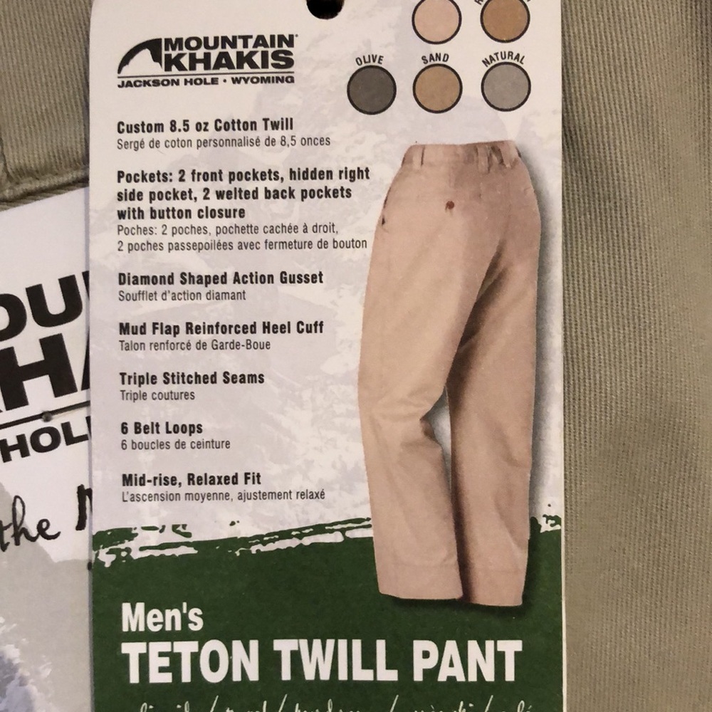 Mountain khakis Teton twill pant